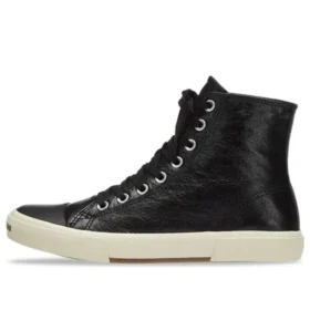 Paris High Top Sneakers “Pelle nera e gomma bianca” 688756W3RCA1090