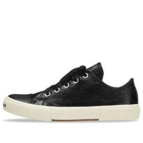 Paris Low Top Sneakers “Pelle nera e gomma bianca” 688757W3RCB1090