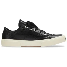 Paris Low Top Sneakers “Pelle nera e gomma bianca” 688757W3RCB1090