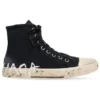 Paris Sneaker ad alto gambale “Cotone nero strappato e gomma bianca con graffiti” 688752W3RR41099
