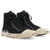 Paris Sneaker ad alto gambale “Cotone nero strappato e gomma bianca con graffiti” 688752W3RR41099