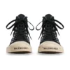 Paris Sneaker ad alto gambale “Cotone nero strappato e gomma bianca con graffiti” 688752W3RR41099