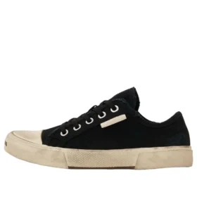Paris Sneaker bassa “Cotone nero consumato e gomma bianca” 688757W3RC21090