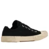 Paris Sneaker bassa “Cotone nero consumato e gomma bianca” 688757W3RC21090