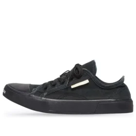 Paris Sneaker bassa “Cotone nero strappato e gomma nera” 688754W3RP21010