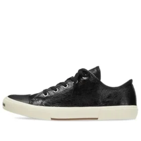 Paris Sneaker basse “Cotone nero consumato e gomma bianca” 688754W3RCB1090