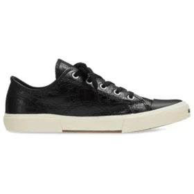 Paris Sneaker basse “Cotone nero consumato e gomma bianca” 688754W3RCB1090