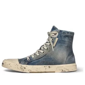 Paris Sneakers “Blue Destroyed Denim and Rubber” 688752W3RCL4090