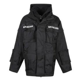 Parka oversize in tessuto tecnico con inserto in jersey “Black” 746450TOO321000 Parka oversize in tessuto tecnico con inserto in jersey “Black” 746450TOO321000
