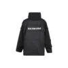 Parka oversize in tessuto tecnico con inserto in jersey “Black” 746450TOO321000