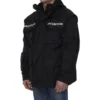 Parka oversize in tessuto tecnico con inserto in jersey “Black” 746450TOO321000