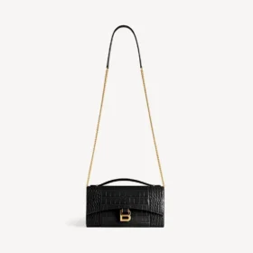 Pochette da donna Hourglass con catena, nera