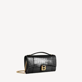 Pochette da donna Hourglass con catena, nera