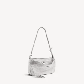 Pochette da donna Rodeo con tracolla a bandoliera e strass in grigio fumo