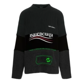 Political Campaign Ribbed Panelled Sweater “Grey” 675293T32011281 Political Campaign Ribbed Panelled Sweater “Grey” 675293T32011281