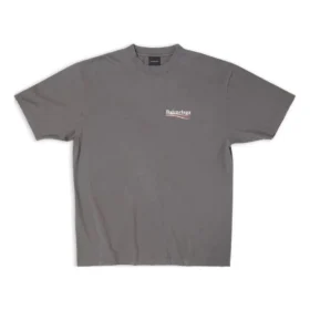 Political Campaign T-shirt, vestibilità larga “Grigio” 641655TNVG51227