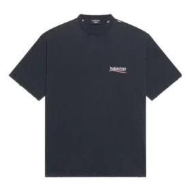 Political Campaign T-shirt, vestibilità larga “Washed Black” 641675TKVJ19034