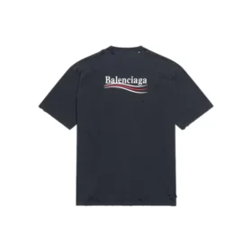Political Campaign T-shirt, vestibilità larga “Washed Black” 641675TKVJ19034