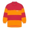 Polo a maniche lunghe con tagli “Raspberry Fluo Orange” 657073TKVA56667