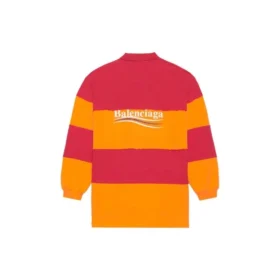 Polo a maniche lunghe con tagli “Raspberry Fluo Orange” 657073TKVA56667
