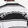 Polo da uomo a maniche lunghe in nero/bianco Polo da uomo a maniche lunghe in nero/bianco