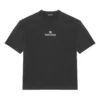 Polo da uomo Balenciaga con stampa alfabetica a maniche corte, nero 612966TJVD91034