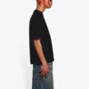 Polo da uomo Balenciaga con stampa alfabetica a maniche corte, nero 612966TJVD91034