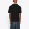 Polo da uomo Balenciaga con stampa alfabetica a maniche corte, nero 612966TJVD91034