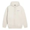 Polo da uomo in pile Balenciaga a maniche lunghe, bianco crema 600583TJVA89055