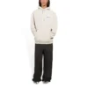 Polo da uomo in pile Balenciaga a maniche lunghe, bianco crema 600583TJVA89055