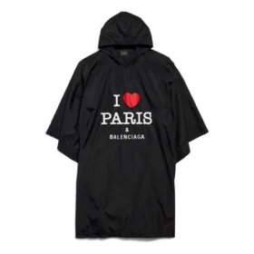 Poncho Balenciaga “I Love Paris” “Nero” 812055TRO591000