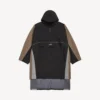 Poncho techwear da uomo in nero
