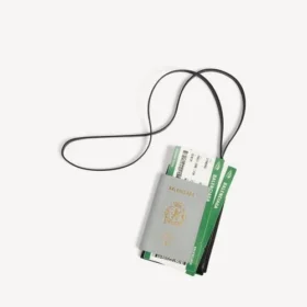 Porta passaporto da uomo per cellulare in grigio Balenciaga