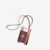 Porta passaporto e cellulare da uomo in bordeaux