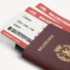Porta passaporto e cellulare da uomo in bordeaux