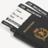 Porta passaporto e cellulare da uomo in nero Porta passaporto e cellulare da uomo in nero
