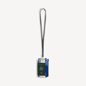 Porta passaporto e telefono da uomo in verde passaporto