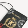 Portacarte e passaporto da uomo con ciondolo, nero/multicolore Portacarte e passaporto da uomo con ciondolo, nero/multicolore