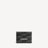 Portacarte Signature in tela rivestita con BB Monogram, colore nero
