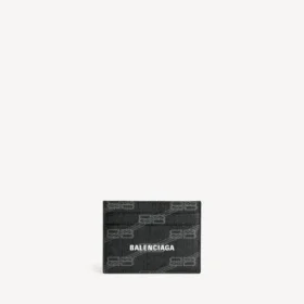 Portacarte Signature in tela rivestita con BB Monogram, colore nero