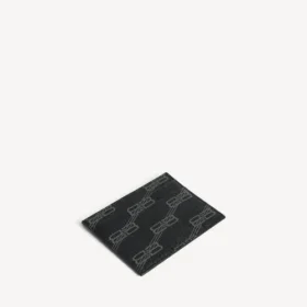 Portacarte Signature in tela rivestita con BB Monogram, colore nero