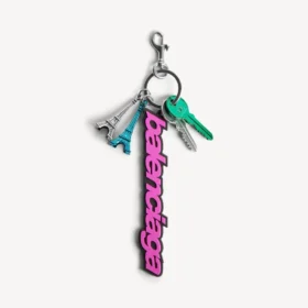 Portachiavi/ciondolo da motociclista Balenciaga da donna in rosa/nero