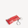 Portachiavi/ciondolo da uomo a forma di sacchetto per snack, rosso