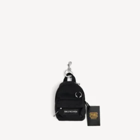 Portachiavi/ciondolo da zainetto Balenciaga i pubg i pubgm Explorer Micro da uomo, nero Portachiavi/ciondolo da zainetto Balenciaga i pubg i pubgm Explorer Micro da uomo, nero