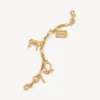 Portachiavi da donna con ciondoli in oro Portachiavi da donna con ciondoli in oro