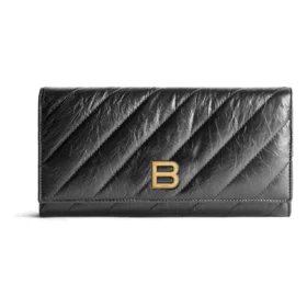 Portafoglio Crush con catena trapuntato “Black” 781723210J11000