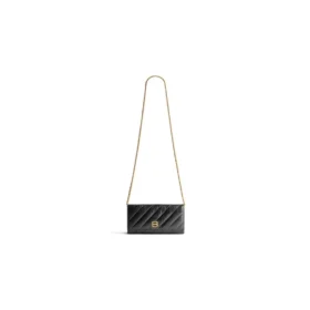 Portafoglio Crush con catena trapuntato “Black” 781723210J11000