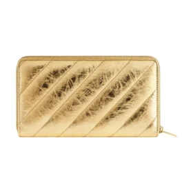 Portafoglio Crush Continental trapuntato metallizzato “Gold” 7664472AAYO8004