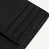 Portafoglio da uomo iconico a doppia piega verticale in tela rivestita BB Monogram, nero/grigio