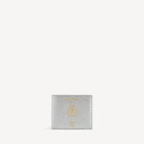 Portafoglio da uomo pieghevole a forma di passaporto, color argento